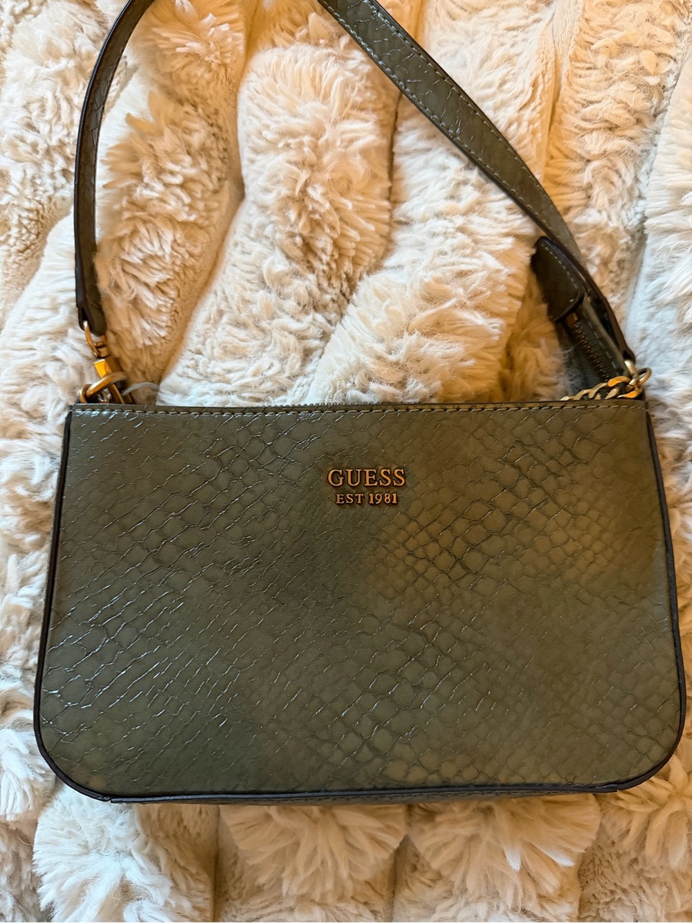 GUESS Olive Green Shoulder Bag